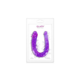 Double dong gode fléxible violet 29.5cm 